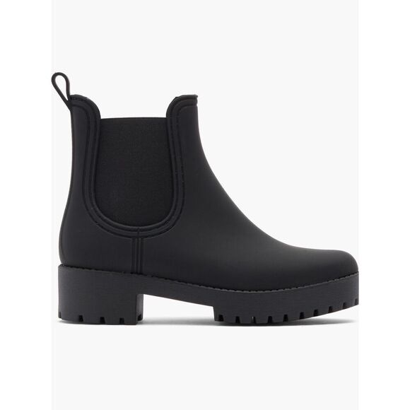 JEFFREY CAMPBELL Hydra Black Matte Platform Chelsea Rain Boots Women’s Size 9 - Picture 1 of 7